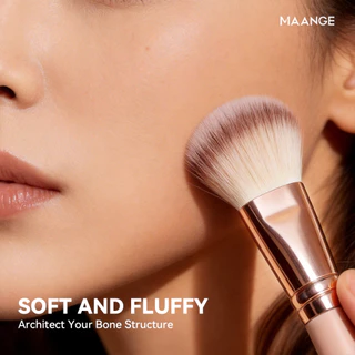 MAANGE ชุดแปรงแต่งหน้ามืออาชีพ 3 ชิ้น ขนแปรงนุ่ม ประกอบด้วยพัฟแป้งทรงสามเหลี่ยม 51254