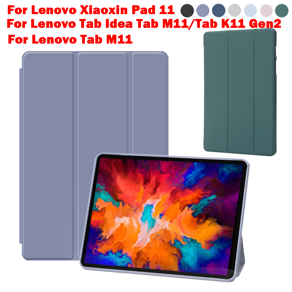 สําหรับ Lenovo Xiaoxin Pad 11 นิ้ว 2025 2024 Funda สมาร์ทพร้อมที่ใส่ดินสอฝาครอบสําหรับ Lenovo Tab M1