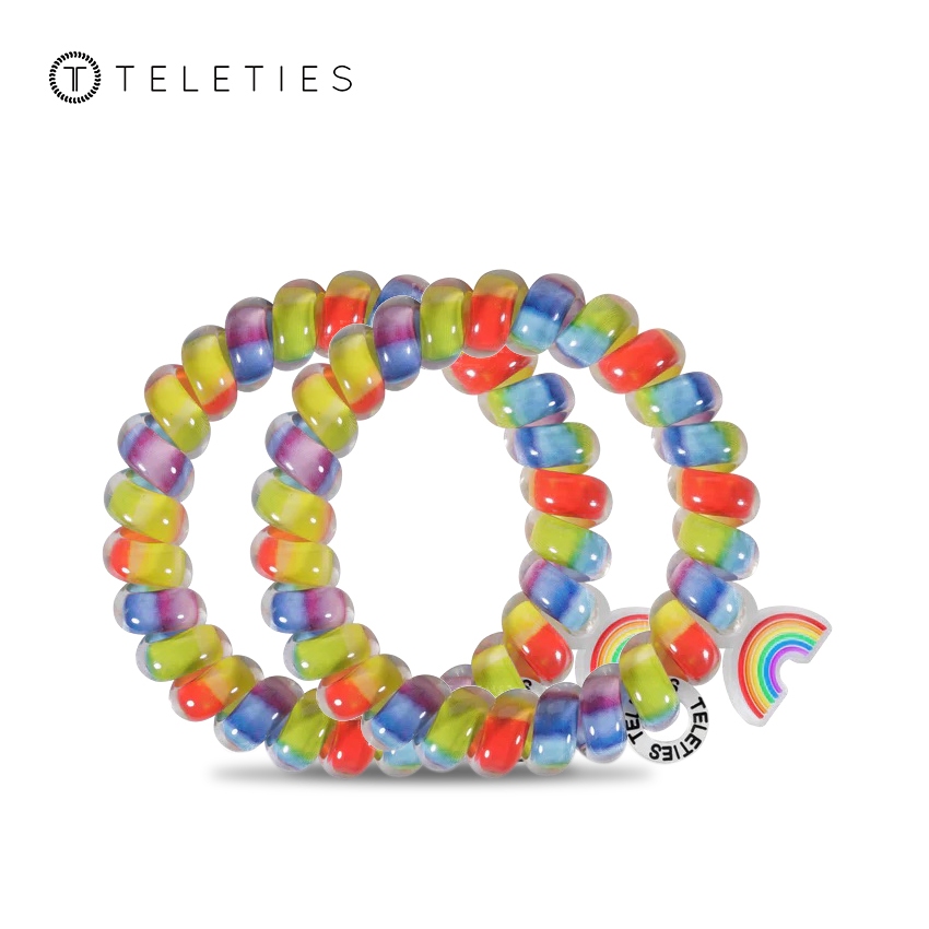 TELETIES - Rainbow Pride สีสันสดใส ด้ามจับแข็งแรง มัดผมง่ายสำหรับผู้หญิงและเด็กหญิง