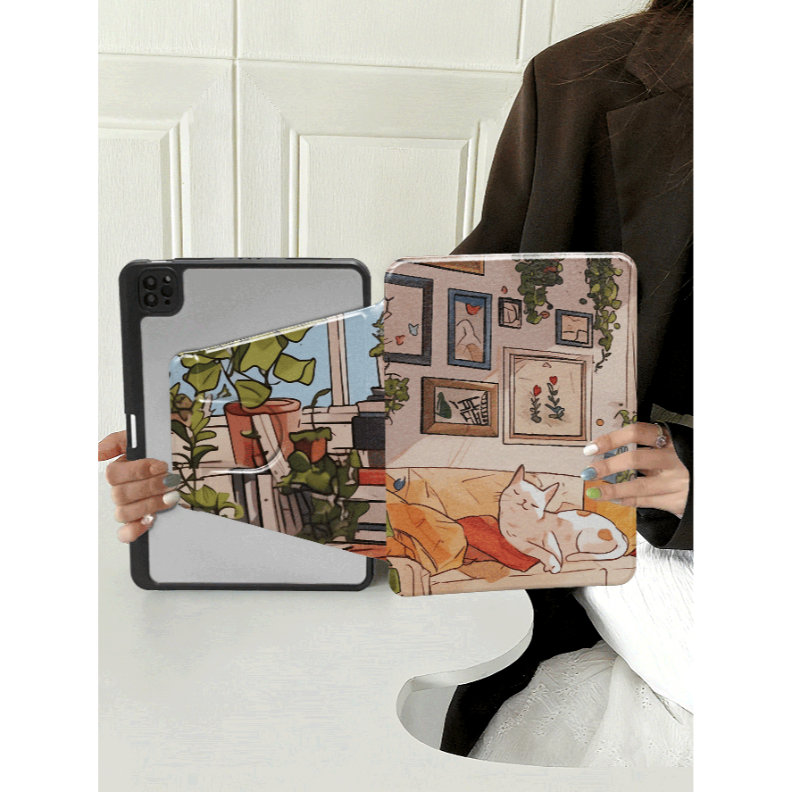 สําหรับ HONOR Pad X8a NDL-W09 2024 11.0 นิ้วแฟชั่นทาสีแท็บเล็ตป้องกันกรณีพร้อมช่องเสียบปากกา HONOR P