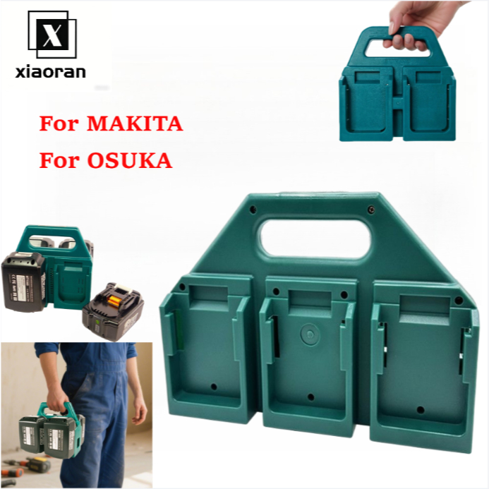 แบบพกพา 4/6-Slot แบตเตอรี่ชั้นเก็บสําหรับ Makita/DeWalt/Milwaukee 18V | ที่จัดระเบียบงานน้ําหนักเบาช่องอิสระพกพาสะดวก