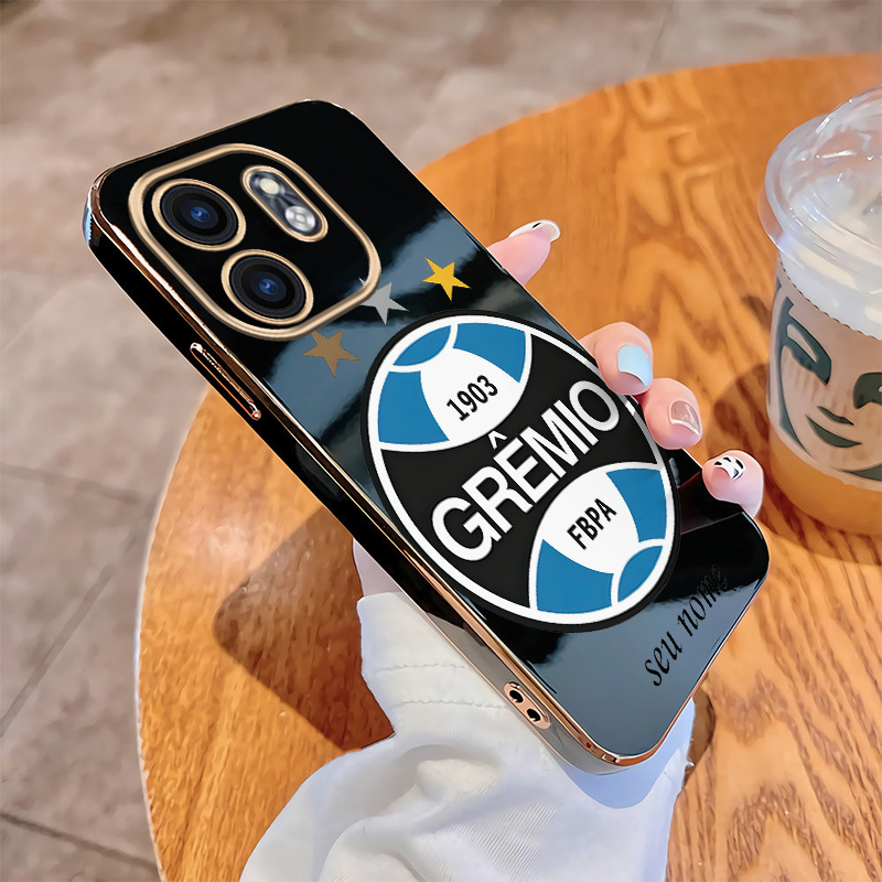 Infinix Smart 9 X6532 X6531 Hot 50i Gremio Football Club Custom ชื่อกันกระแทกฝาครอบชุบมันวาว