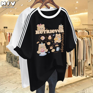 NFV ใหม่ล่าสุด✨ลวดลายการ์ตูนน่ารัก เสื้อยืดทรงหลวมสำหรับฤดูร…