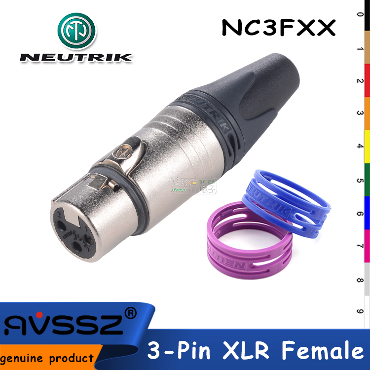 NEUTRIK NC3FXX (แท้ 100%) ขั้วต่อผู้หญิง XLR ใช้สําหรับการส่งสัญญาณที่สมดุล AVSSZ