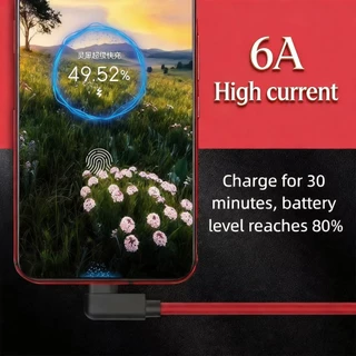 เหมาะสําหรับ Nubia 120W สําหรับ Red Magic 7pro/6S/5S/3S Red Magic โทรศัพท์มือถือ 6A Fast สายชาร์จ TypeC เกมข้อศอก