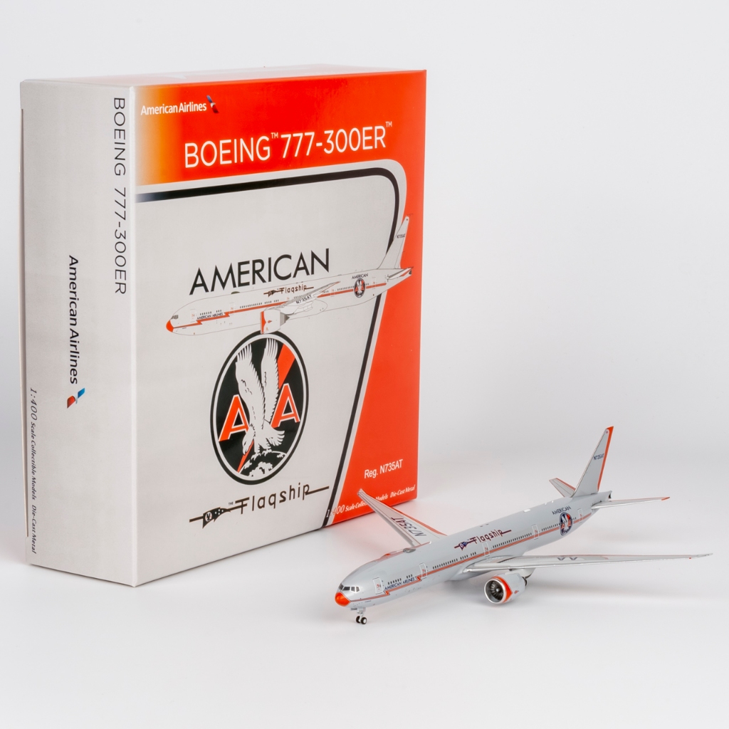 73090 เครื่องบินสะสมโลหะผสม NG รุ่น 1:400 American Airlines Boeing B777-300ER เครื่องบินDiecast Jetร