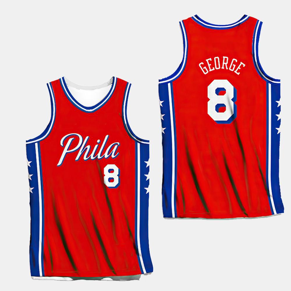 Phila 76ers Jersey ฟรีปรับแต่งชื่อและจํานวน Jersey Full Sublimation Jersey สําหรับชายบาสเกตบอล Gradi