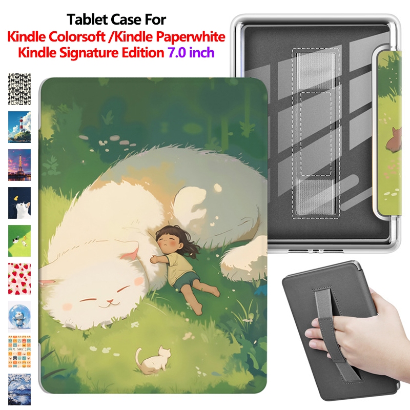 สําหรับ 2024 Kindle Colorsoft Paperwhite12th Signature Edition7 น่ารักการ์ตูนมือถืออะคริลิคฝาครอบ E-