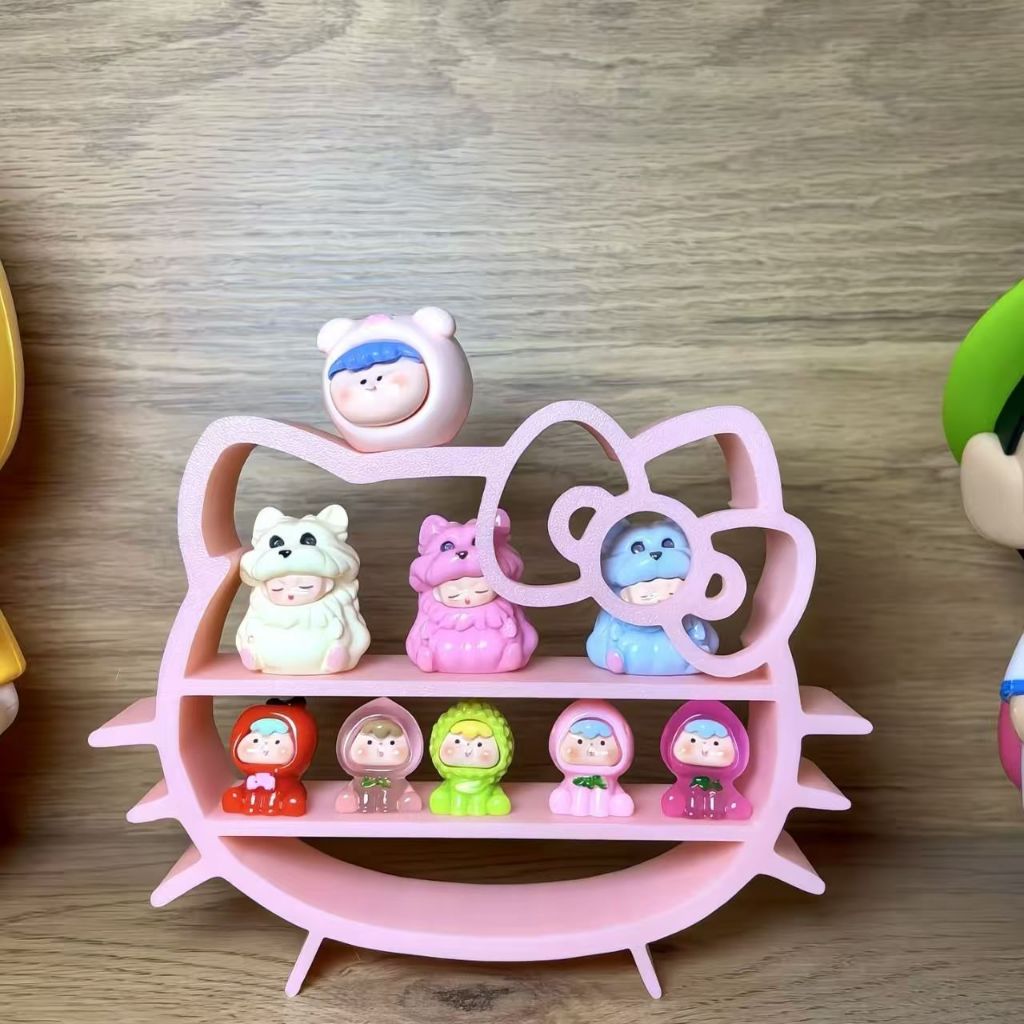 1082 คนคอลเลกชันสาวการ์ตูนชั้นวาง Hello Kitty MINI ชั้นวางเดสก์ท็อปเครื่องประดับน่ารักชั้นเก็บ