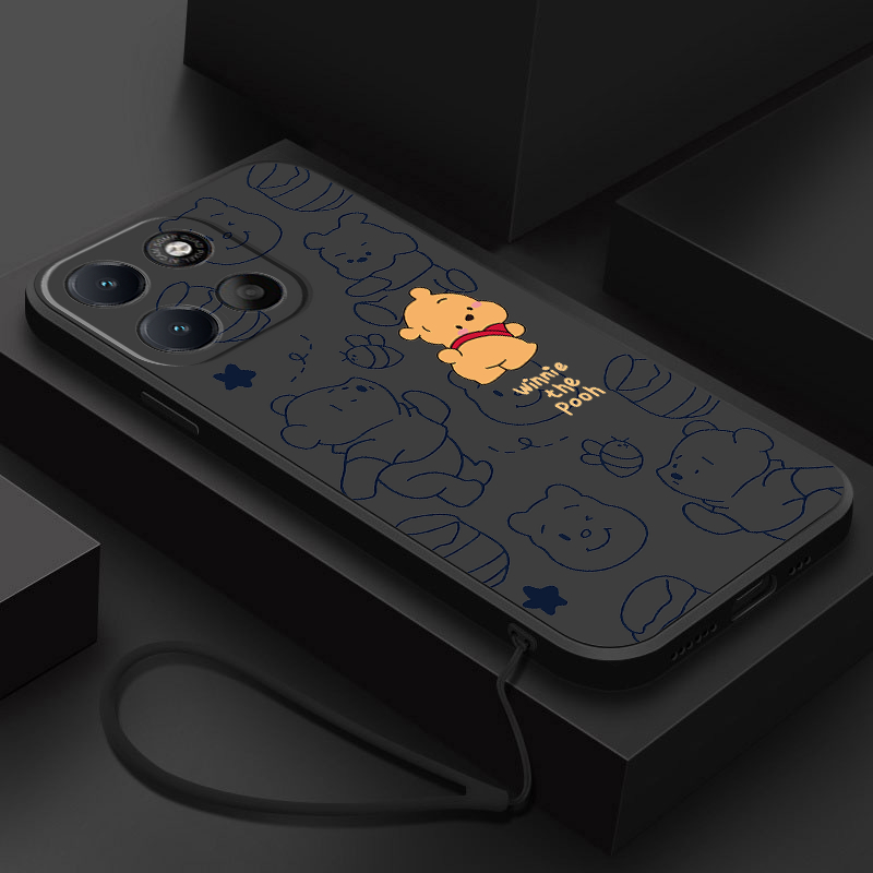 Honor X6C X8C X5C Plus Premium Silicon Case Cute Winnie The Pooh Case Soft Cover