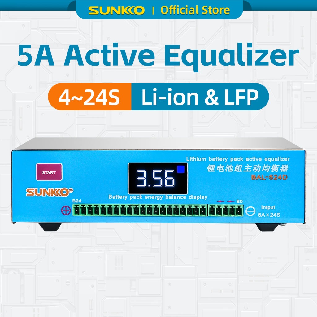 5A Active Equalizer แบตเตอรี่ลิเธียม สมดุลเชิงแอคทีฟ เครื่องมือไฟฟ้าซ่อมแบตเตอรี่ Li-ion LFP Balance