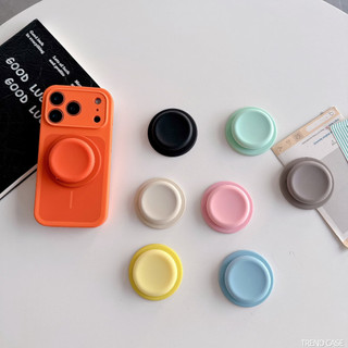 น่ารัก Macaron ซิลิโคนรอบผู้ถือแม่เหล็ก Grip Tok Griptok โทรศัพท์ขาตั้งผู้ถือสําหรับ iPhone 17 สําหรับ Pad Smart Tok