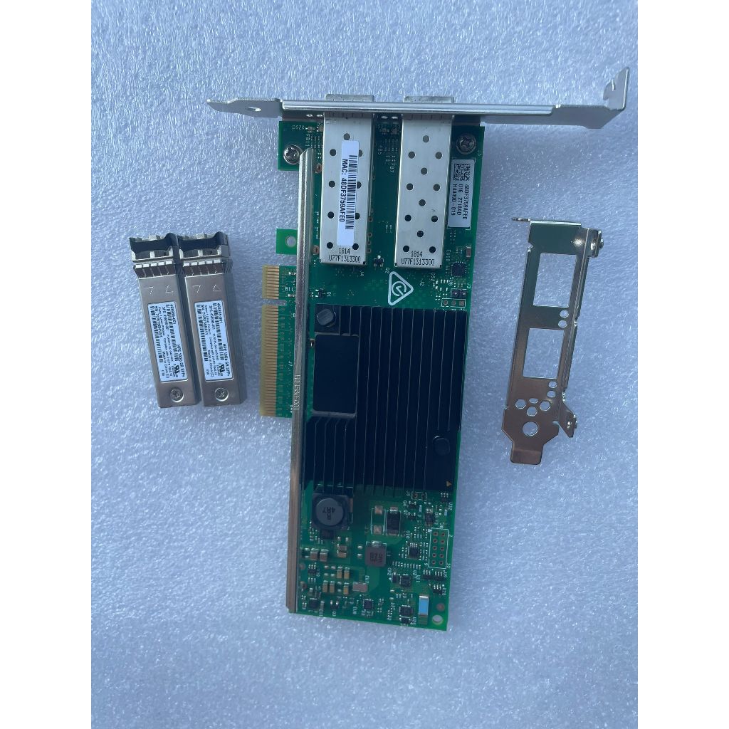 [สต๊อกพร้อม] intelx710-da2 สไตล์เดียวกัน HP562T intelX710-AT2 ชิปพอร์ตคู่ SFP 10G การ์ดเครือข่าย Meg