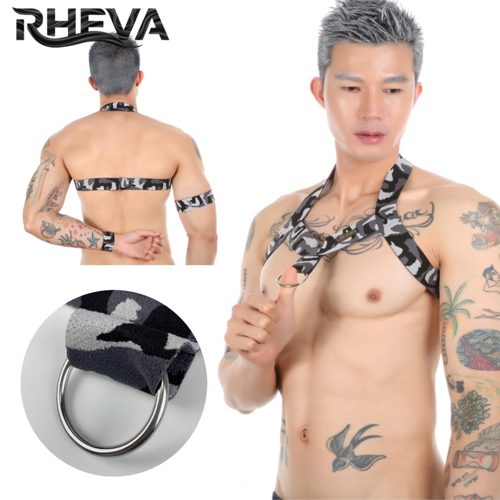 ชุดสายเข็มขัดรัดหน้าอก แบบยืดหยุ่น ฉลุลาย ยางยืด รัดกล้ามเนื้อหน้าอกสายรัด