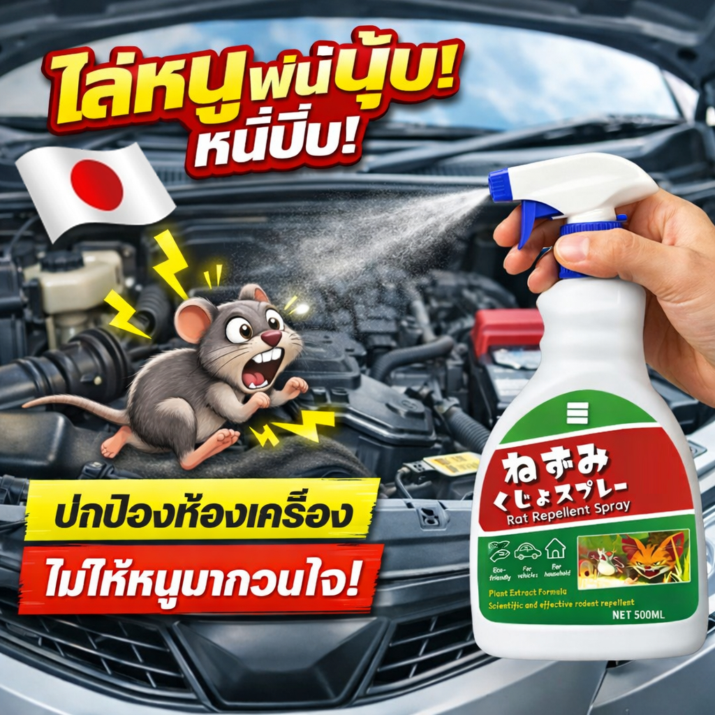 🐭ไล่หนูออกไป🐭 UL ยาไล่หนู สเปร์ไล่หนู สเปย์ไล่หนู หนูไม่โผล่อีกแล้ว ยาฉีดหนู ไล่หนู กลิ่นไล่หนู