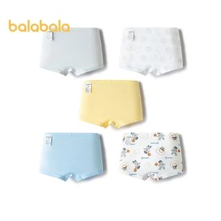Balabala Boys ชุดชั้นใน 5 ชิ้น สำหรับเด็ก ทำจากคอตตอนระบายอากาศ น่าสวมใส่ทั้งวันและโรงเรียน