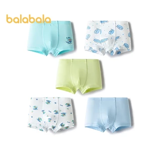 Balabala Boys ชุดชั้นใน 5 ชิ้น สำหรับเด็ก ทำจากคอตตอนระบายอากาศ น่าสวมใส่ทั้งวันและโรงเรียน