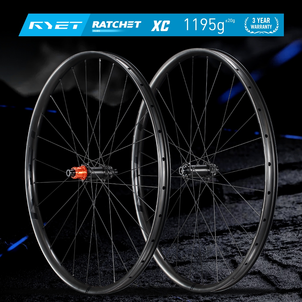 RYET X-LITE 1195g Ultra Light 29er ล้อคาร์บอนสําหรับ XC XCM Racing, 72T Hub สําหรับหมั้นทันที, Tubel