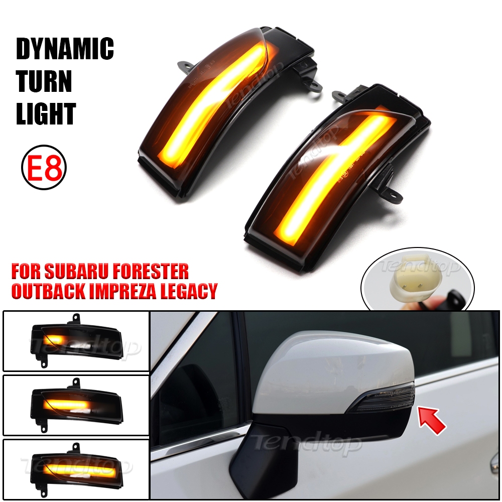 ไฟเลี้ยวกระจกมองข้าง ไฟเลี้ยวแบบไดนามิก LED Subaru Forester 2014-2018 Crosstrel 2013-2017 2 ชิ้น