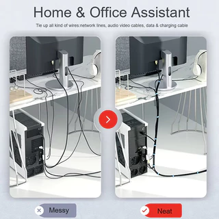 SAMZHE Cable Organizer ไนลอน USB สายไฟ Wire Winder คลิปการจัดการและ Organizer หูฟังเมาส์การจัดการสายไฟ