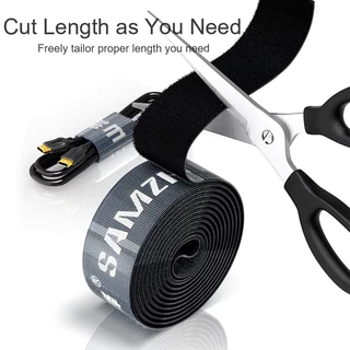SAMZHE Cable Organizer ไนลอน USB สายไฟ Wire Winder คลิปการจัดการและ Organizer หูฟังเมาส์การจัดการสายไฟ