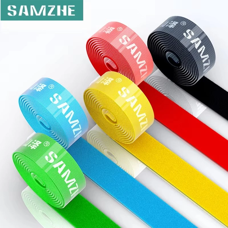 SAMZHE Cable Organizer ไนลอน USB สายไฟ Wire Winder คลิปการจัดการและ Organizer หูฟังเมาส์การจัดการสายไฟ