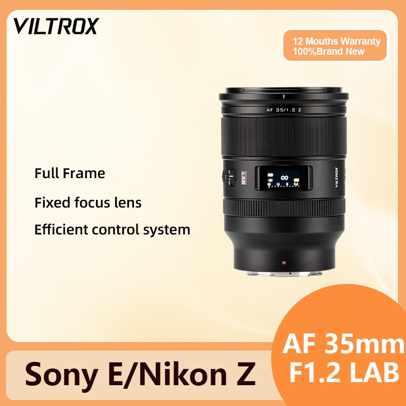Viltrox 35mm F1.2 AF LAB PE Full Frame รูรับแสงขนาดใหญ่เลนส์อัตโนมัติโฟกัสอัตโนมัติสําหรับ Sony E A7