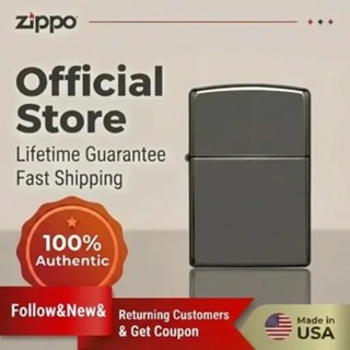 ซิปโป้ น้ําแข็งดําอย่างเป็นทางการ® & ชุดของขวัญใส่ท่อ ไฟแช็ก…