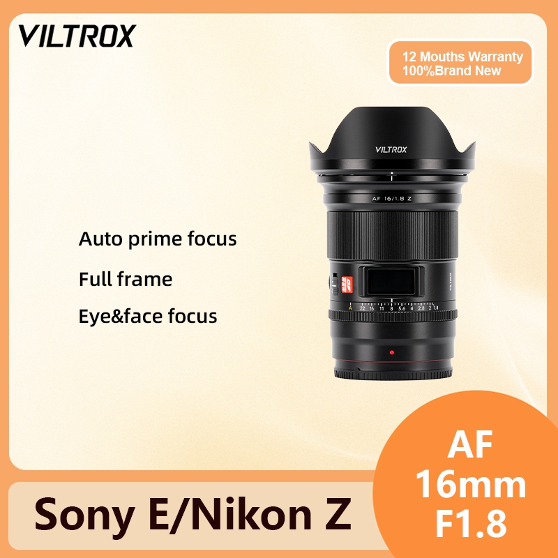 Viltrox 16mm F1.8 เลนส์โฟกัสอัตโนมัติ 16 มม. F1.8 ฟูลเฟรม รูรับแสงกว้างพิเศษ พร้อมหน้าจอ สําหรับ Son