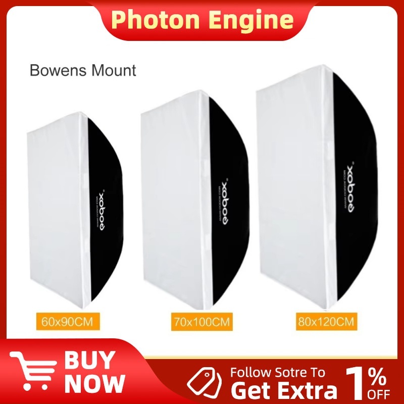 Godox 60x90/70x10/80x120 ซม.Softbox Diffuser Bowens Mount สําหรับ SK400II สตูดิโอ Strobe แฟลช