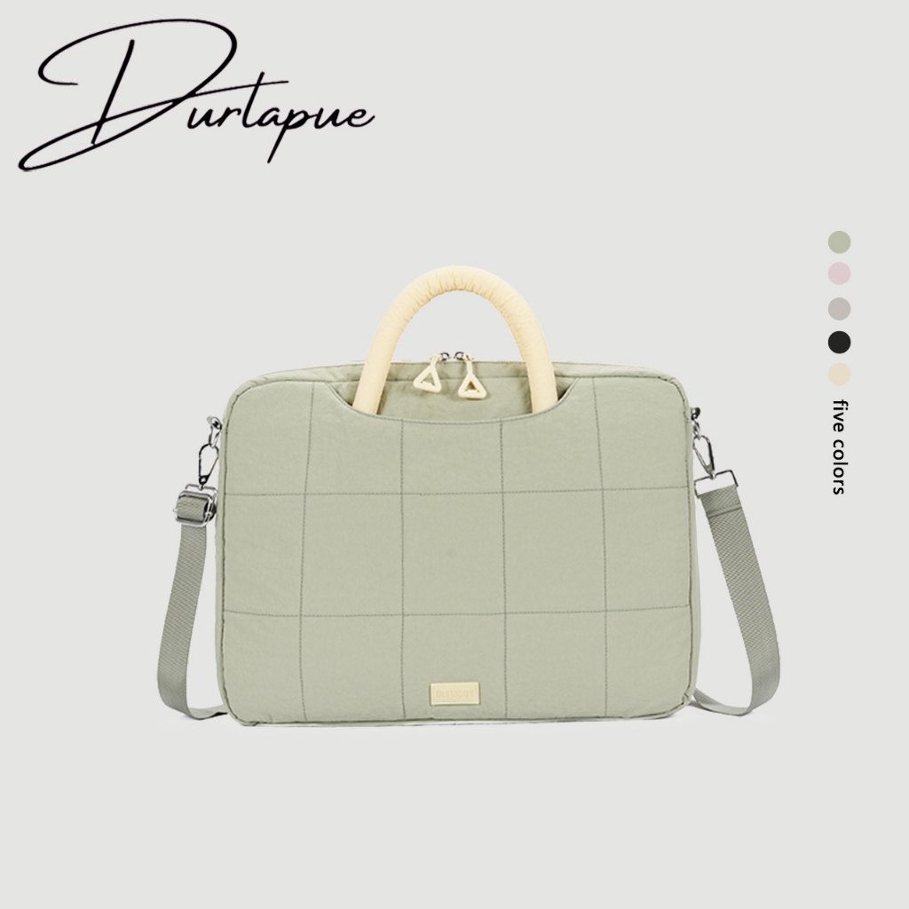 Durlapue-กระเป๋าใส่แล็ปท็อปขนาด 16 นิ้ว ดีไซน์เรียบง่าย สายสะพายไหล่ปรับได้ สามารถสะพายไหล่ ถือด้วยมือ หรือสะพายข้างได้ กันน้ำและกันกระแทก มีหลายสีให้เลือก เหมาะสำหรับการเดินทางและไปโรงเรียน