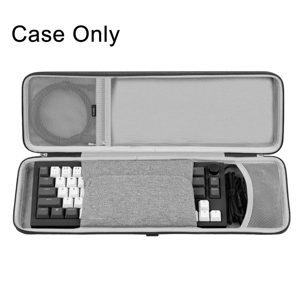 Geekria 65% Keyboard+Mouse Combo Case, Hard Carrying Bag สําหรับคีย์บอร์ด 68 คีย์, เข้ากันได้กับ Woo