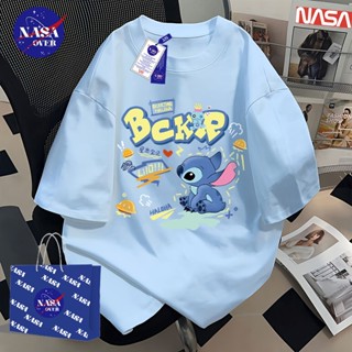 【พร้อมส่ง】🔥NASA ผ้าฝ้ายแท้100% แขนสั้น คอกลม ทรงโอเวอร์ไซส์ …