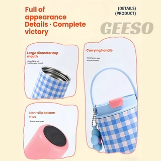 GEESO Tumbler 750ML / 25OZ Hot & Cold 316 Stainless Steel Water Bottle with Handle & Straw 手提吸管杯