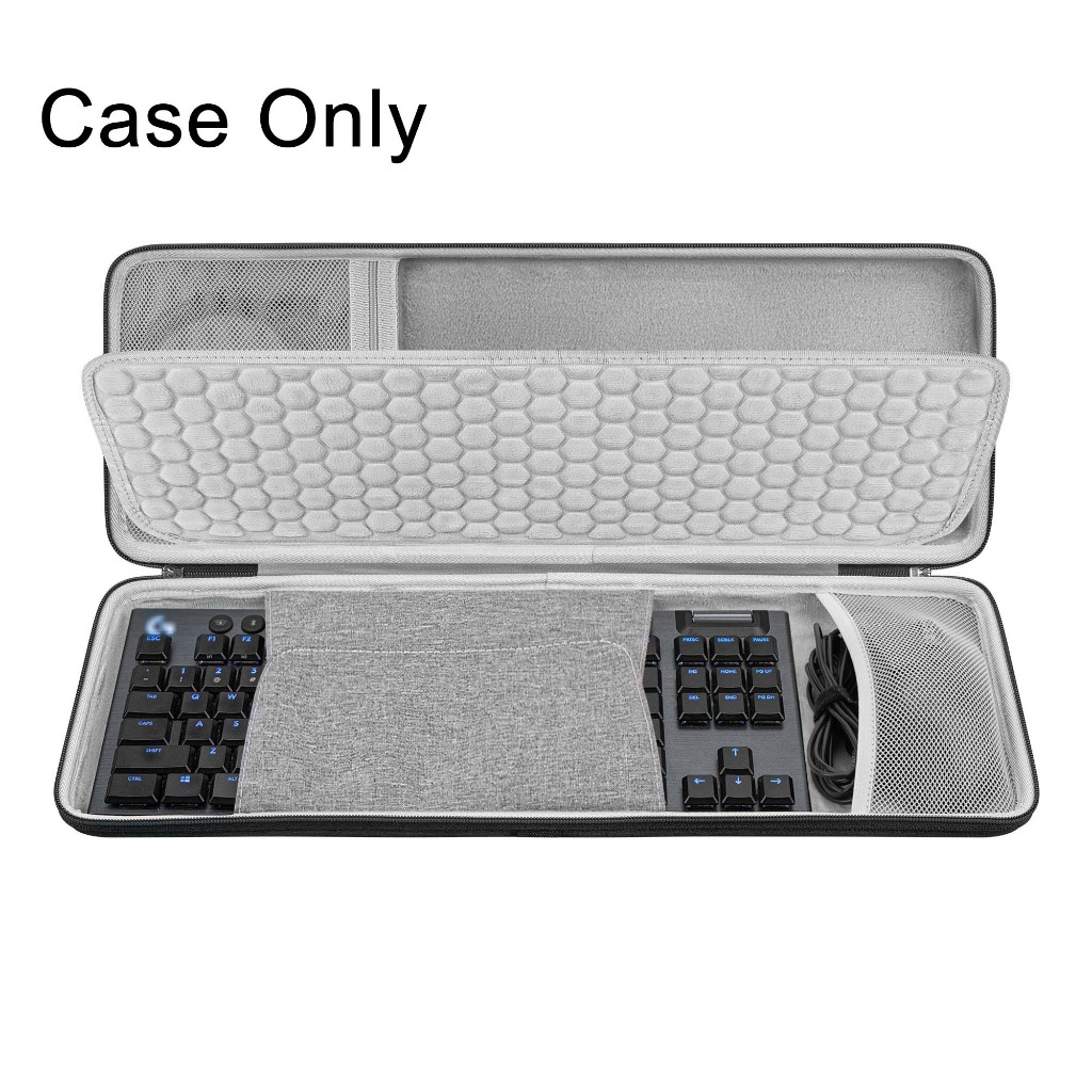 Geekria Hard Case Replacement สําหรับ AULA F87, G915 TKL คีย์บอร์ด + G502 เมาส์ Combo, กระเป๋าเดินทา