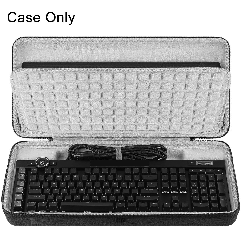 Geekria เคสคีย์บอร์ดขนาดเต็มสําหรับ 118 คีย์/104 คีย์คีย์บอร์ดเกมกล, เข้ากันได้กับคีย์บอร์ด Corsair 