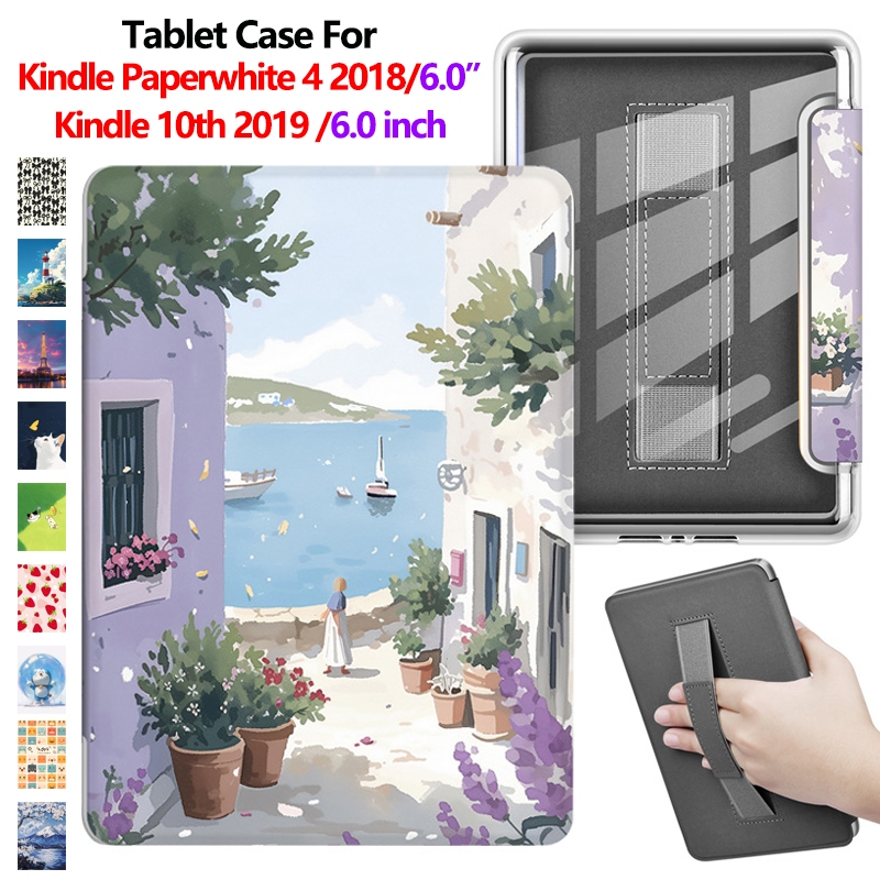 สําหรับ KINDLE 10th Paperwhite4 J9G29R PQ94WIF 6.0 นิ้วน่ารักการ์ตูนมือถืออะคริลิคหนังฝาครอบ E-Book 