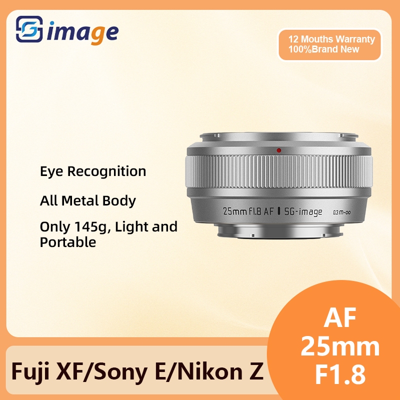 SG Image 25mm F1.8 AF Auto Focus Half-frame รูรับแสงขนาดใหญ่สําหรับ Fuji XF XT50 XE5 XT30 Mark III X