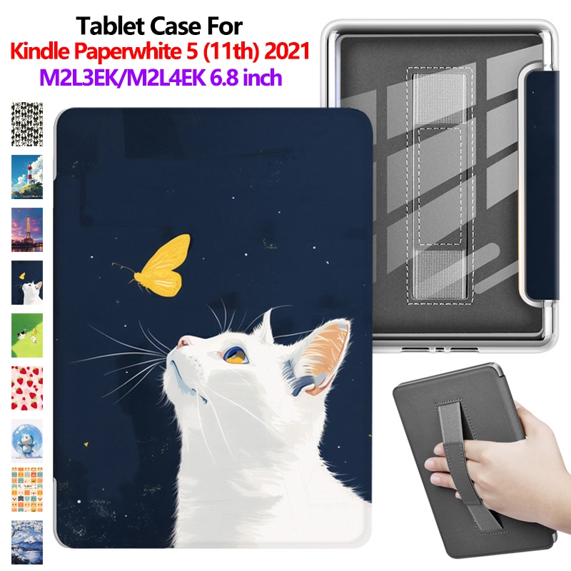 สําหรับ KINDLE Paperwhite5 6.8 นิ้ว M2L3EK M2L4EK น่ารักการ์ตูนมือถืออะคริลิคหนังฝาครอบ E-Book สําหร