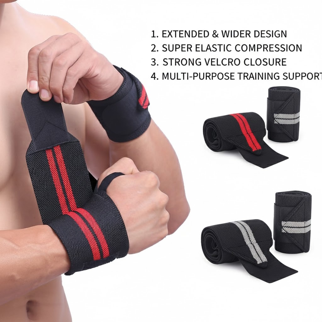 ฟิตเนสข้อมือห่อปรับยิมฝึกอบรมรั้งปีใหม่ออกกําลังกายเกียร์