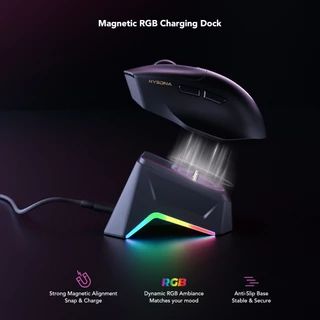 KYSONA Saturn Pro PAW3395 8K 58g 26000DPI น้ําหนักเบา Ergonomic Wireless Gaming Mouse PAW3311 เมาส์ Tri-mode แบบมีสาย 2.4g ไร้สายบลูทูธ 1K Polling Rate