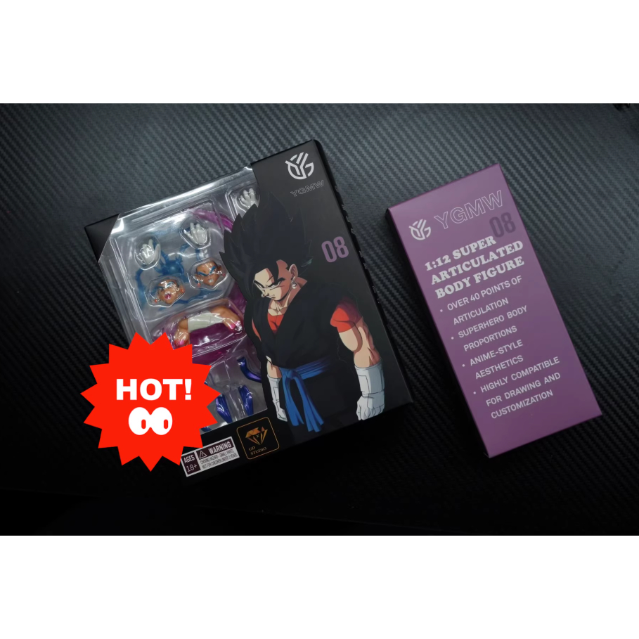 YGMW Studio Long Ying Bejita (Vegito) 1/12 Articulated YG-MW+008 1/12 รูปประกบ