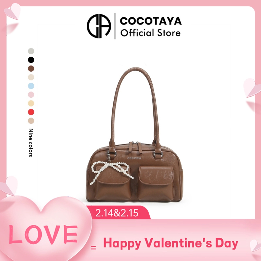 (COCOTAYA) Aubby Bag แฟชั่นใหม่กระเป๋าใต้วงแขนกระเป๋าสี่เหลี่ยมเล็กกระเป๋าสะพายเวอร์ชั่นเกาหลี