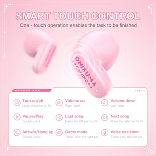 ONIKUMA TX603 TWS ชุดหูฟังสําหรับเล่นเกมชุดหูฟังไร้สายรองรับ Bluetooth 5.4 และเข้ากันได้กับระบบ Android/iOS ฯลฯ