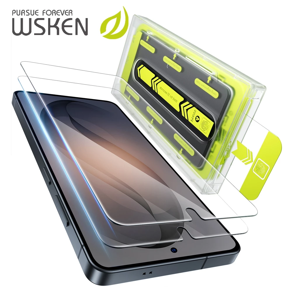 WSKEN สำหรับ S26 Ultra Privacy 25° ฟิล์มกระจกนิรภัย กันรอย ไม่มีฟองอากาศ For Samsung S26Plus/S26 กระจกนิรภัย ฟิม หน้าจอ ปลดล็อกด้วยลายนิ้วมือ รวมกล่องติดตั้ง