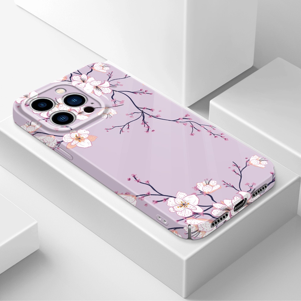 เคสโทรศัพท์สําหรับ IPhone 14 13 Pro Max Mini Plum Blossoms Film Hard Cover