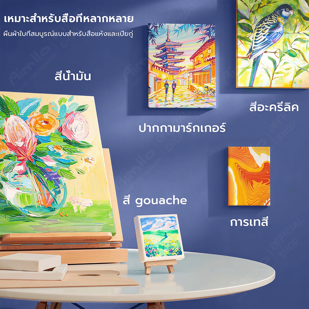 เฟรมแคนวา เฟรมจิ๋ว (ผ้าฝ้าย) เฟรมผ้าใบสำเร็จรูปขนาดต่างๆ กรอบรูปแคนวาสคุณภาพสูง ผ้าใบวาดรูป เฟรมระบายสี  canvas thumbnail 3