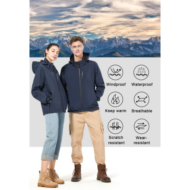 OUTDOORMORE แจ็คเก็ตเดินป่ายูนิสซ์ กันฝน ถอดชั้นในได้ สวมใส่กลางแจ้งสะดวก รูปที่ 4