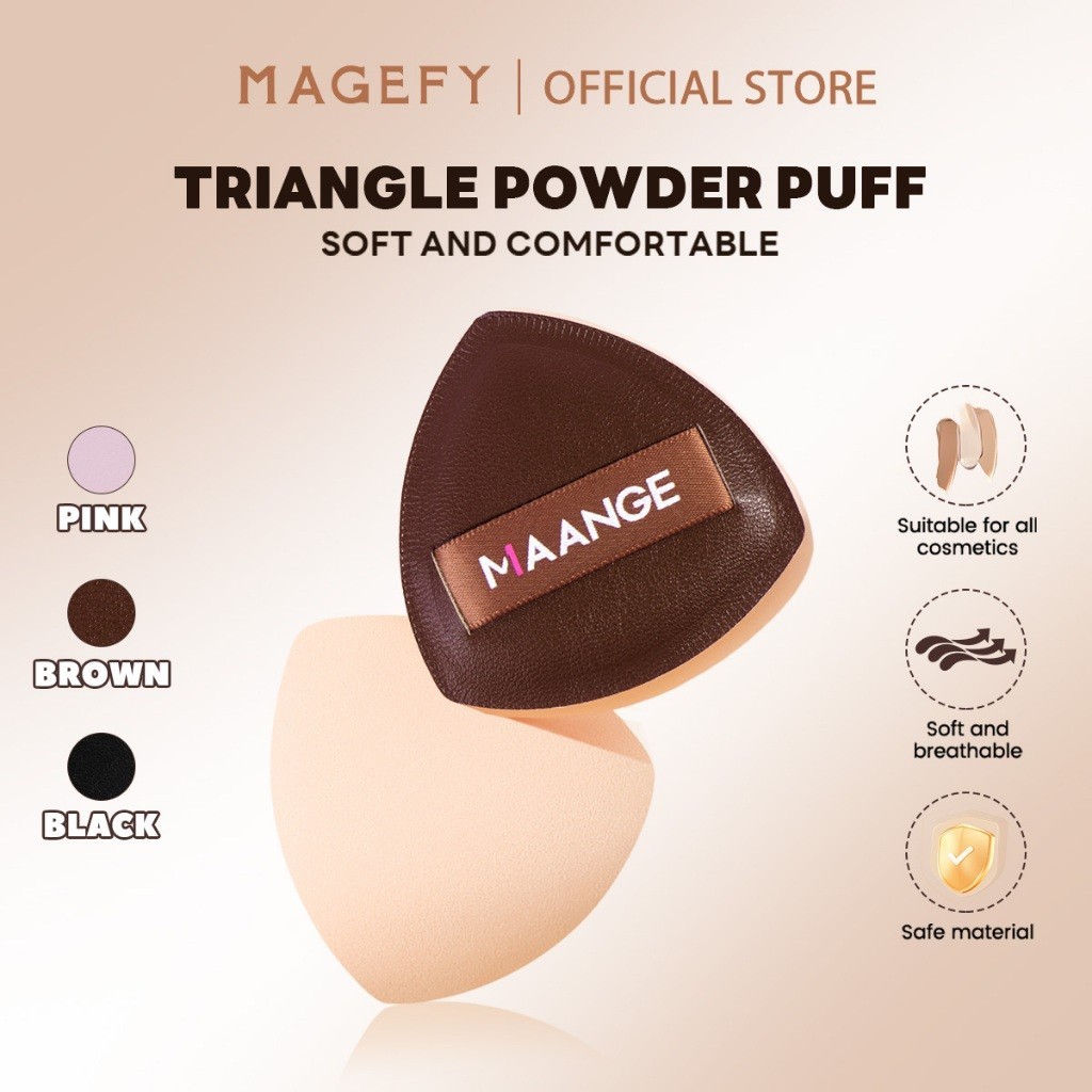 MAGEFY ความต้องการ พัฟลูกอมผ้าฝ้ายทรงสี่เหลี่ยมสามเหลี่ยมกล่องเดียว 51144