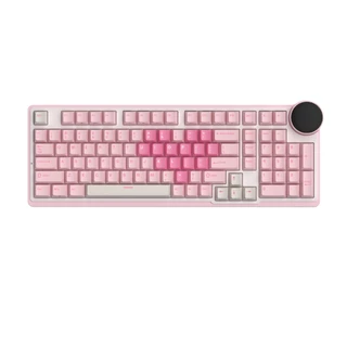 Royal Kludge RK N99 สีชมพู Melody 98 คีย์ Tri-Mode RGB แบบมีสายบลูทูธ 2.4G ไร้สายพร้อมหน้าจอ TFT แป้นพิมพ์เครื่องกล